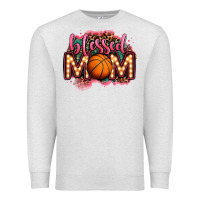 Oatmeal Heather blessed basketball mom lightbulb letters Premium Sweatshirt - OliviaCreatesArt