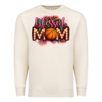 Sandshell blessed basketball mom lightbulb letters Premium Sweatshirt - OliviaCreatesArt