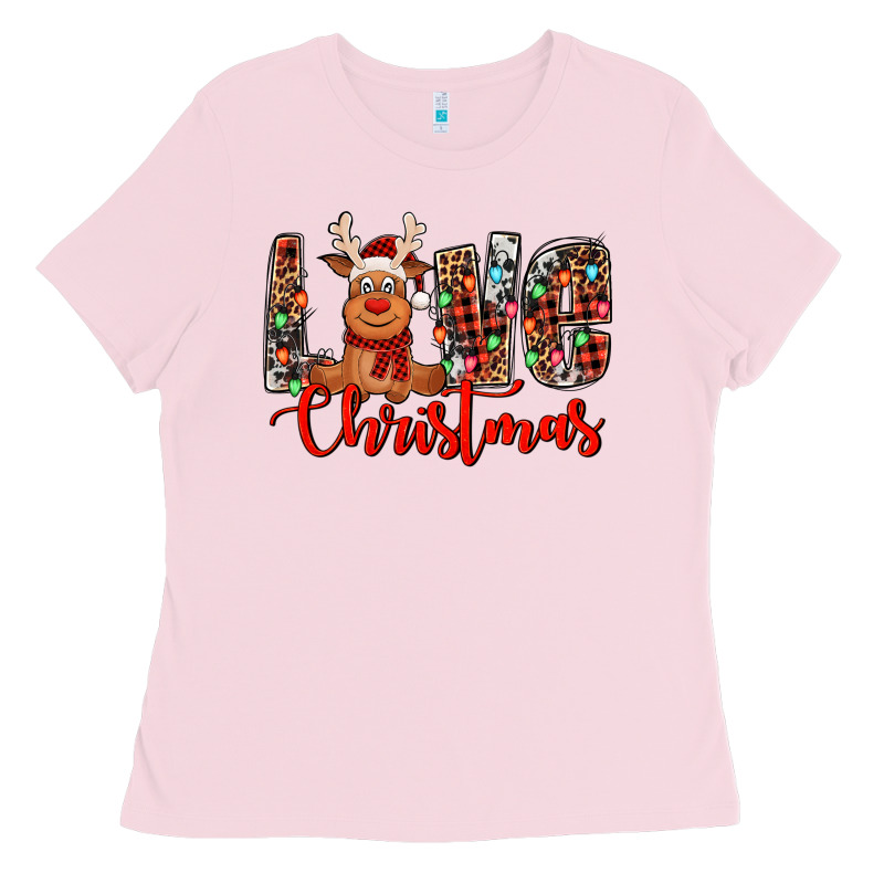 Love Christmas Reindeer Ladies Tee by Jasminsmagicworld | Teevron