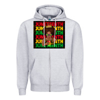 Heather Grey juneteenth cute kid Zipper Hoodie - TumblerDesignByShophia