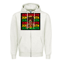 Oatmeal Heather juneteenth cute kid Zipper Hoodie - TumblerDesignByShophia