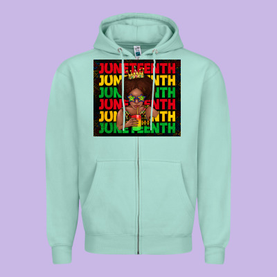 Juneteenth Cute Kid Zipper Hoodie Designed By Tumblerdesignbyshophia