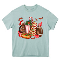 Arona Christmas tree cake American football  ball and hot dogs ado Heavy Core Tee - AdoDesignShop