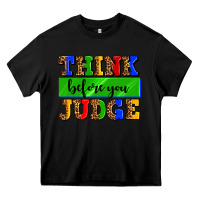Black think before you judge Heavy Core Tee - AdoDesignShop