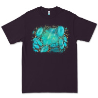Plum turquoise leopard background Premium Tee - AdoDesignShop