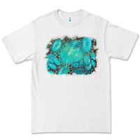 White turquoise leopard background Premium Tee - AdoDesignShop