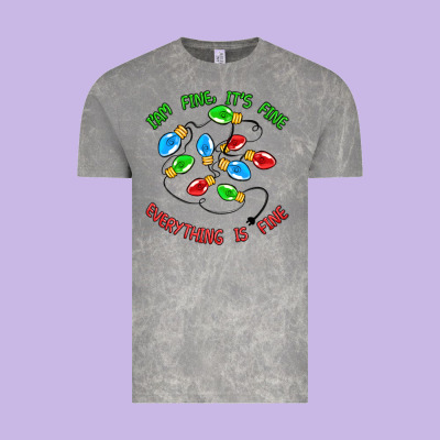 I'm Fine It's Fine Everything Is Fine Vintage Tee Designed By Maliassmallbusiness
