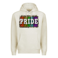 Oatmeal Heather Pride barcode Premium Hoodie - CowGirlArtShop