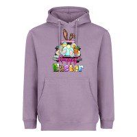 Lavender Bunny Happy Easter truck Heavyweight Hoodie - CowGirlArtShop