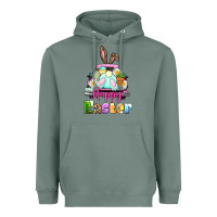 Sage Bunny Happy Easter truck Heavyweight Hoodie - CowGirlArtShop