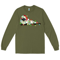 Army Green christmas siamese cat Long Sleeve Tee - LillyAllenDesigns