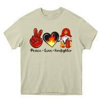 Mossy peace love firefighter Heavy Core Tee - Artiststas