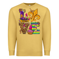 Antique Gold mardi gras love olivia Premium Sweatshirt - OliviaCreatesArt