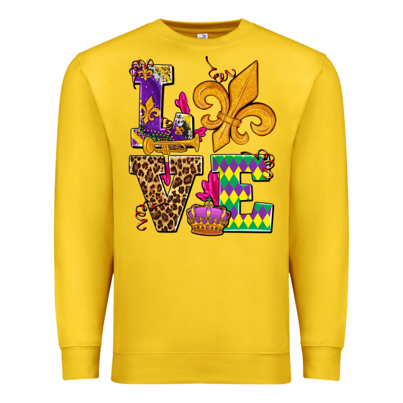 Mardi Gras Love Olivia Premium Sweatshirt by OliviaCreatesArt | Teevron