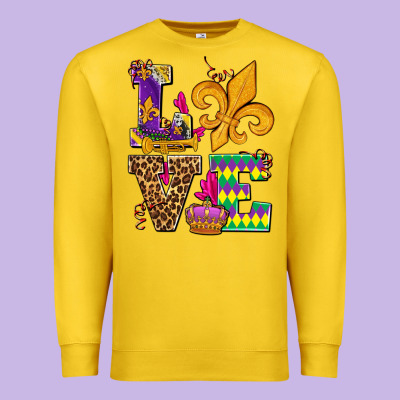 Mardi Gras Love Olivia Premium Sweatshirt Designed By Oliviacreatesart