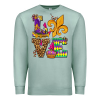 Seafoam mardi gras love olivia Premium Sweatshirt - OliviaCreatesArt