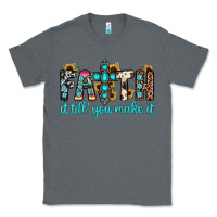Charcoal Heather faith it till you make it Classic Tee - JahusDesignShop