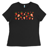 Black strawberry Ladies Tee - Jasminsmagicworld