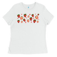 White strawberry Ladies Tee - Jasminsmagicworld