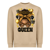 Mushroom birthday queen afro messy bun Heavyweight Sweatshirt - Artiststas