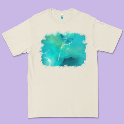 Turquoise Background Premium Tee Designed By Adodesignshop