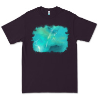 Plum turquoise background Premium Tee - AdoDesignShop