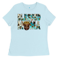 Baby Blue blessed mama Ladies Tee - JahusDesignShop