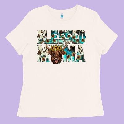 Blessed Mama Ladies Tee Designed By Jahusdesignshop