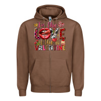 Chestnut For the love of the Valentine Zipper Hoodie - HowdyJamesFarm