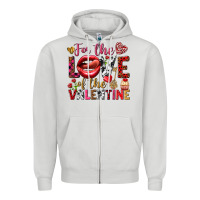 Dove Grey For the love of the Valentine Zipper Hoodie - HowdyJamesFarm