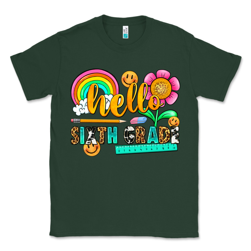 Hello Sixth Grade Classic Tee by NancyCooperArtShop | Teevron