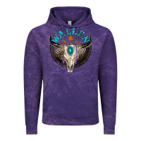 Cloud Purple wallen with bull skull Vintage Hoodie - NancyCooperArtShop