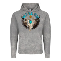Cloud Rock wallen with bull skull Vintage Hoodie - NancyCooperArtShop