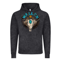Vintage Black wallen with bull skull Vintage Hoodie - NancyCooperArtShop