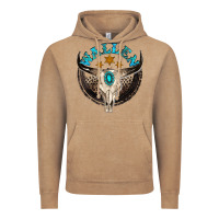 Vintage Coffee wallen with bull skull Vintage Hoodie - NancyCooperArtShop