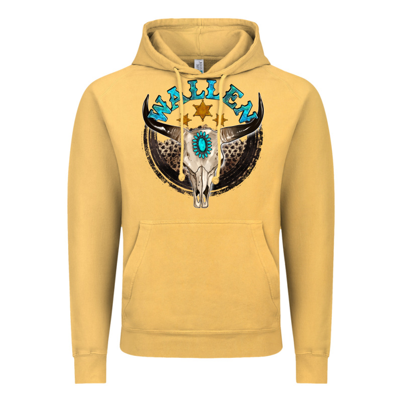 Wallen With Bull Skull Vintage Hoodie by NancyCooperArtShop | Teevron