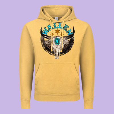Wallen With Bull Skull Vintage Hoodie Designed By Nancycooperartshop
