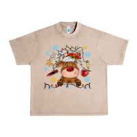 French Oak christmas deer school Urban Heavy Tee - MaliasSmallBusiness