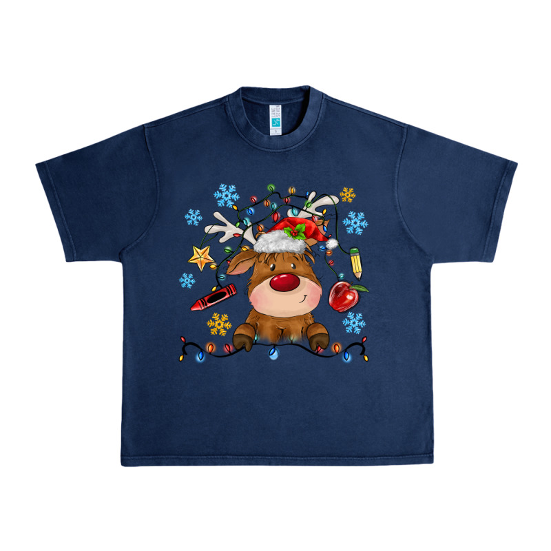 Christmas Deer School Urban Heavy Tee by MaliasSmallBusiness | Teevron