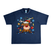 Navy christmas deer school Urban Heavy Tee - MaliasSmallBusiness