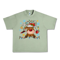 Oil Green christmas deer school Urban Heavy Tee - MaliasSmallBusiness
