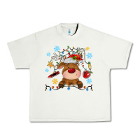Pistachio christmas deer school Urban Heavy Tee - MaliasSmallBusiness