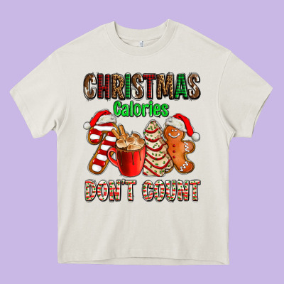 Christmas Calories Dont Count With  Christmas Tree Cake And Cookies Ad Heavy Core Tee Designed By Adodesignshop