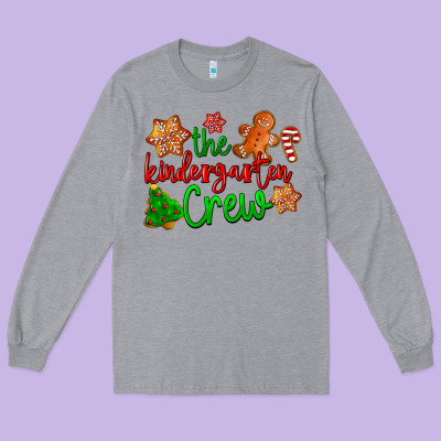 The Kindergarten Crew Long Sleeve Tee Designed By Lillyallendesigns