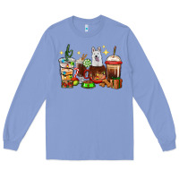 Colony Blue Christmas coffee cups with White Shepherd Long Sleeve Tee - RanaPortraitStore