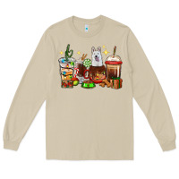 Mushroom Christmas coffee cups with White Shepherd Long Sleeve Tee - RanaPortraitStore