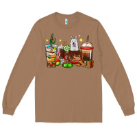 Toasted Coconut Christmas coffee cups with White Shepherd Long Sleeve Tee - RanaPortraitStore
