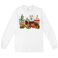 White Christmas coffee cups with White Shepherd Long Sleeve Tee - RanaPortraitStore