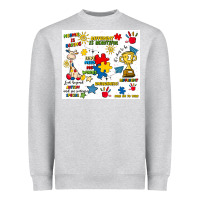 Heather Grey autism Heavyweight Sweatshirt - Artiststas