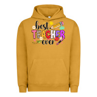 Pigment Peanut Butter iBest Teacher Ever Urban Hoodie - CowhideDigitalArt